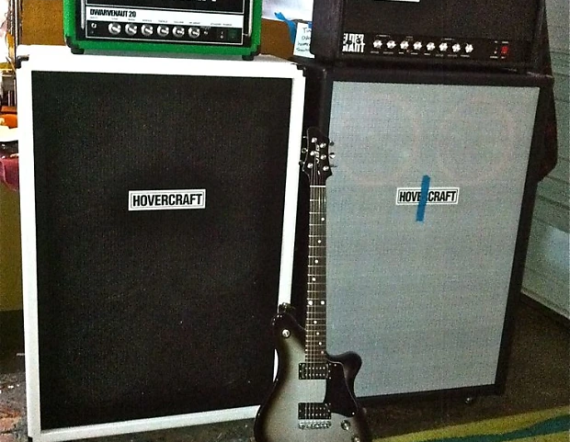 Hovercraft 6x12 Guitar Cabinet Convertible Back Green Black White